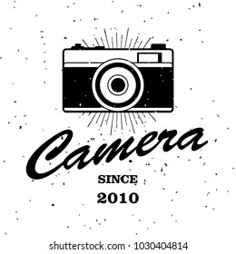 Vintage emblem of retro photo camera