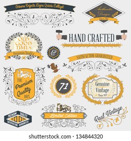 Vintage emblems and labels