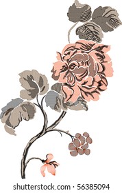 vintage embroidery flower