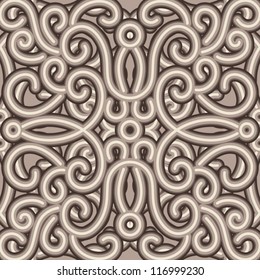 Vintage embroidery pattern, seamless vector texture