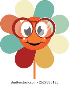 Vintage Emoji Smile With Glasses