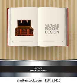 vintage empty book design. vector illustrator