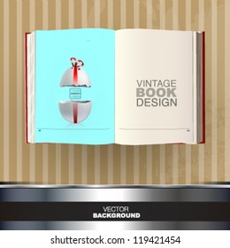 vintage empty book design. vector illustrator