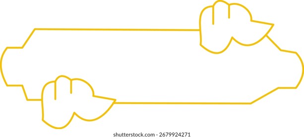 Banner ou quadro vintage, vazio e decorativo com forma de nuvem.