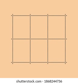 Vintage empty postage stamp. Simple vector illustration.