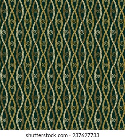 Vintage endless pattern. Plaited doodle texture for design and decoration