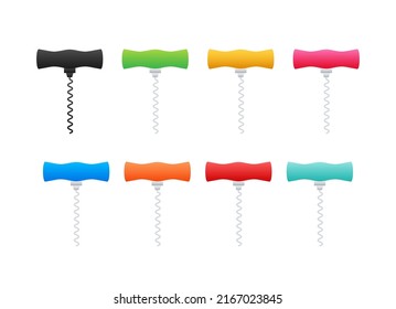 Vintage engraved icon with corkscrew. Creative vector illustration. Spiral vector illustration