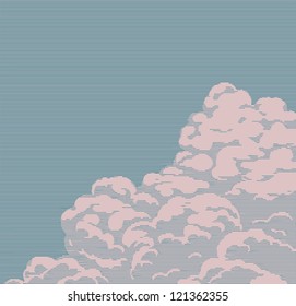 Vintage Engraving Cloud