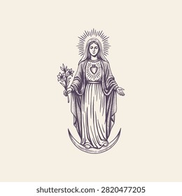 A vintage engraving style