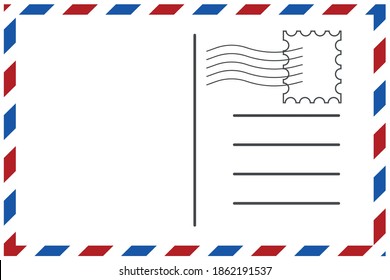 Vintage envelope with postal stamp.