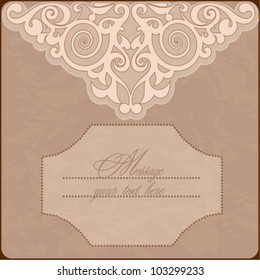 Vintage envelope, postcard, invitation