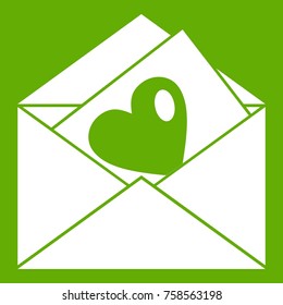 Vintage envelopes and heart in simple style isolated on white background vector illustration