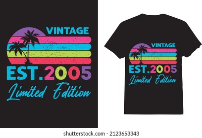 Vintage Est.2005 Limited Edition For Men And Women