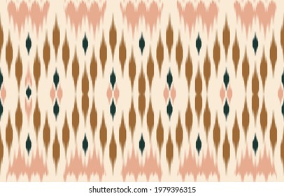 
Vintage ethnic abstract ikat art. Seamless pattern in tribal, folk embroidery, Cute Mexican style. Aztec geometric art ornament print. Design for carpet, wallpaper, clothing, wrapping, fabric,cover.