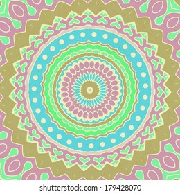 Vintage ethnic pattern. Template for congratulation card, menu and Invitation card 