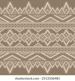 Vintage Ethnic patterns seamless background embroidery.  Tribal Navajo traditional geometric art Aztec colored.  Design for wallpaper, texture, textile, fabric, clothing,  wrapping, batik, sarong.