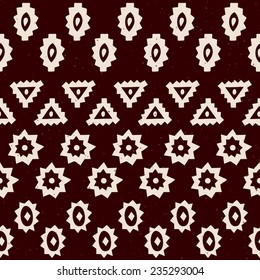 Vintage ethnic seamless borders at dark background