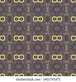 Vintage ethnic vector seamless flower pattern