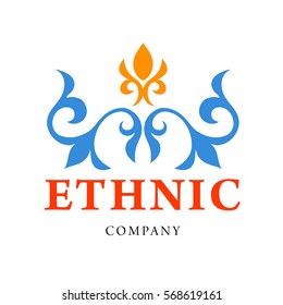 Vintage ethnik logo. Vector illustration