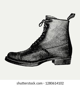 Vintage European style boots vector