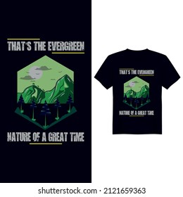 Vintage Evergreen vector t shirt design