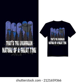 Vintage Evergreen vector t shirt design