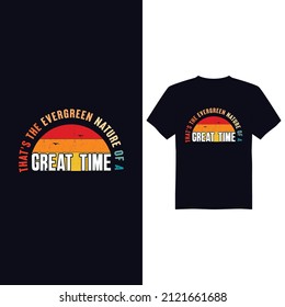 Vintage evergreen vector t shirt design