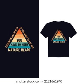 Vintage evergreen vector t shirt design