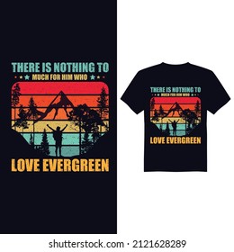 Vintage evergreen vector t-shirt design