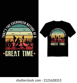 Vintage evergreen vector t-shirt design