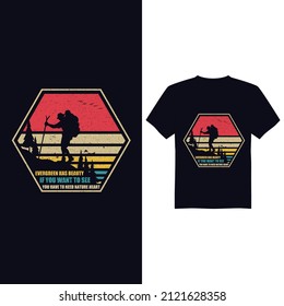 Vintage evergreen vector t-shirt design