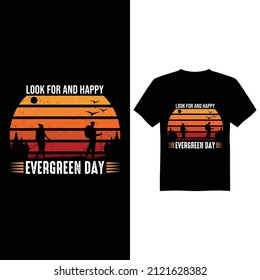 Vintage evergreen vector t-shirt design