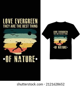 Vintage evergreen vector t-shirt design