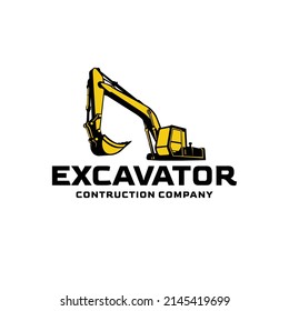 Vintage excavator emblem logo template