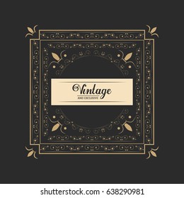 vintage and exclusive luxury legant badge dark background