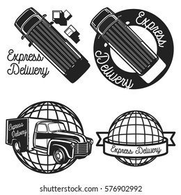 Vintage express delivery emblems