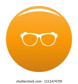 Vintage eyeglasses icon. Simple illustration of vintage eyeglasses vector icon for any design orange