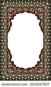 Vintage fabric frame, decorative border for hardcover, book cover