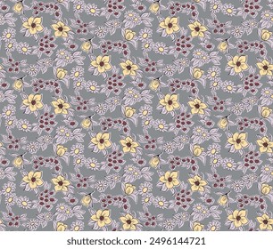 Vintage fabric and surface seamless pattern