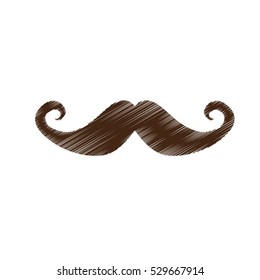 vintage facial hair icon image vector illustration design 
