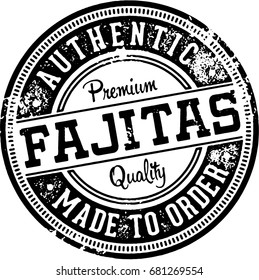 Vintage Fajitas Mexican Food Sign