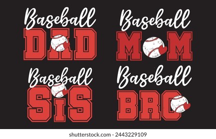 Vintage Family Scale-up Baseball T-shirt Graphic, Family Tee Shirt Collection, Baseball Scalable T-shirt Design.