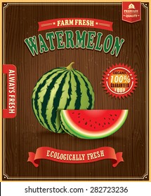 Vintage farm fresh watermelon design