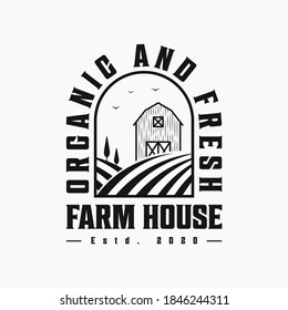  vintage farm logo, icon and illustration
