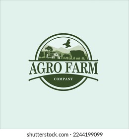 Vintage farm logo template.  this professional logo is perfect for agriculture and food industry.