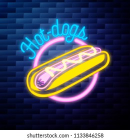 Vintage fast food emblem