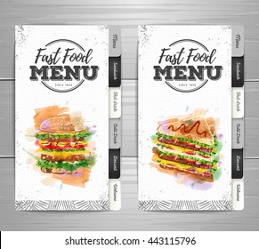 Vintage Fast Food Menu Design