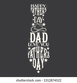 Vintage Father's day card, template, universal elements for posters, flyers, web- sites, scrapbooking graphics