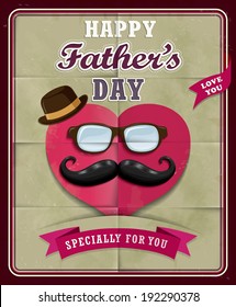 Vintage Father's day poster design