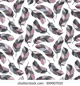 Vintage Feather pattern for your greeting card ot fabric print